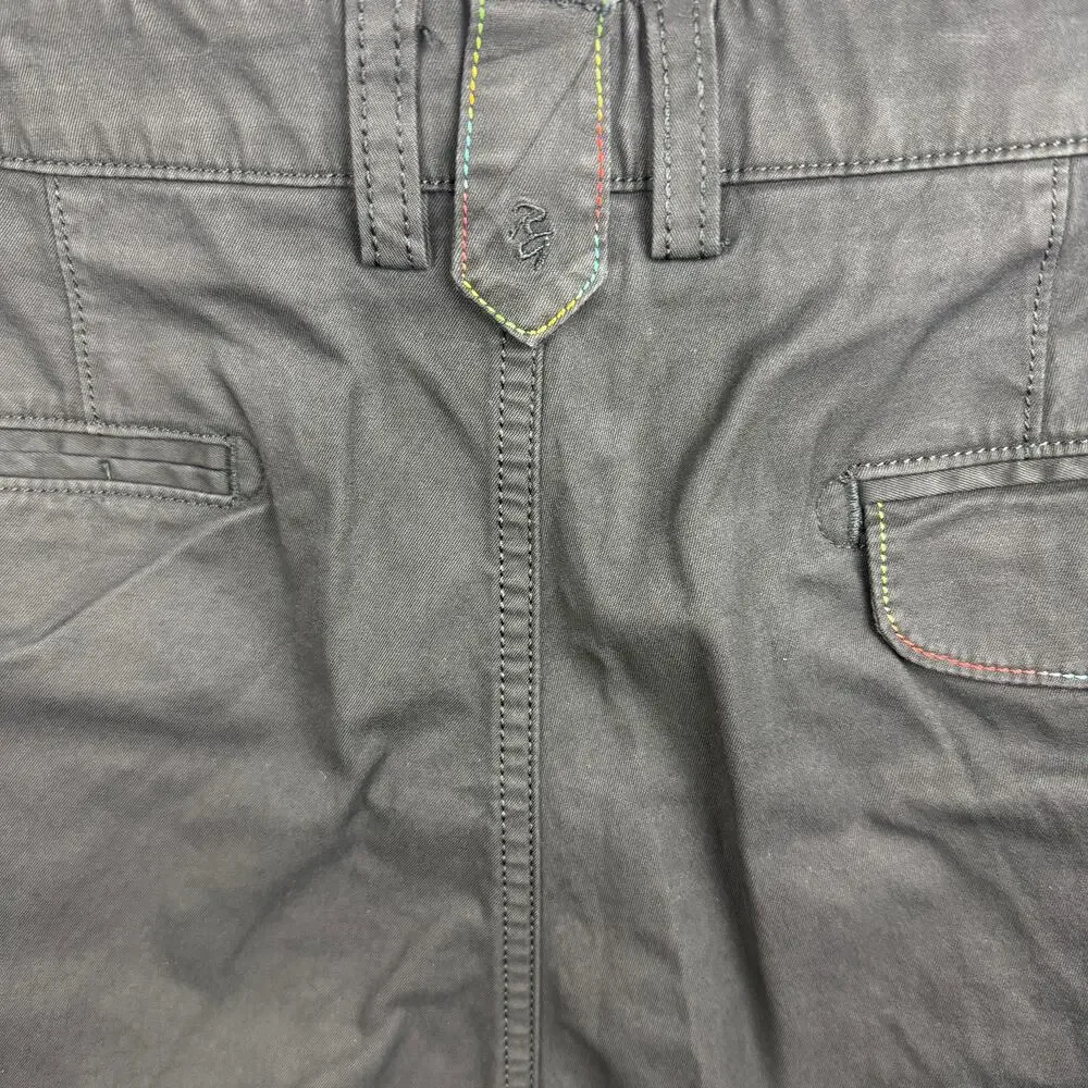 Robert Graham Men's Shorts 38 Black Chino Flat Front 10
